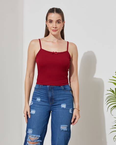 Buy Maroon Tops for Women by Shein Online | sheinindia.in
